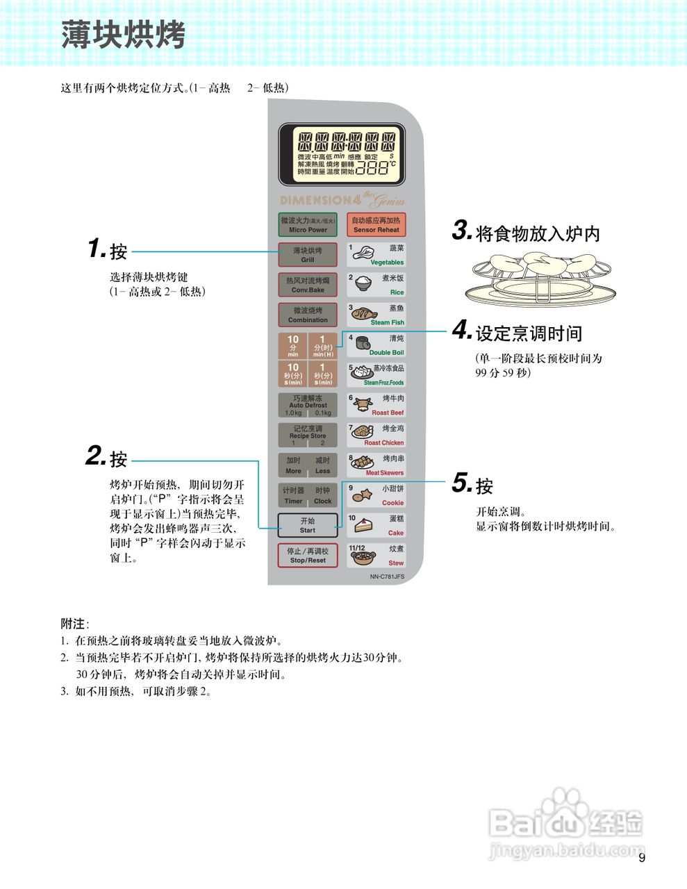 Panasonic NN-C781JFS微波炉使用说明书:[1]