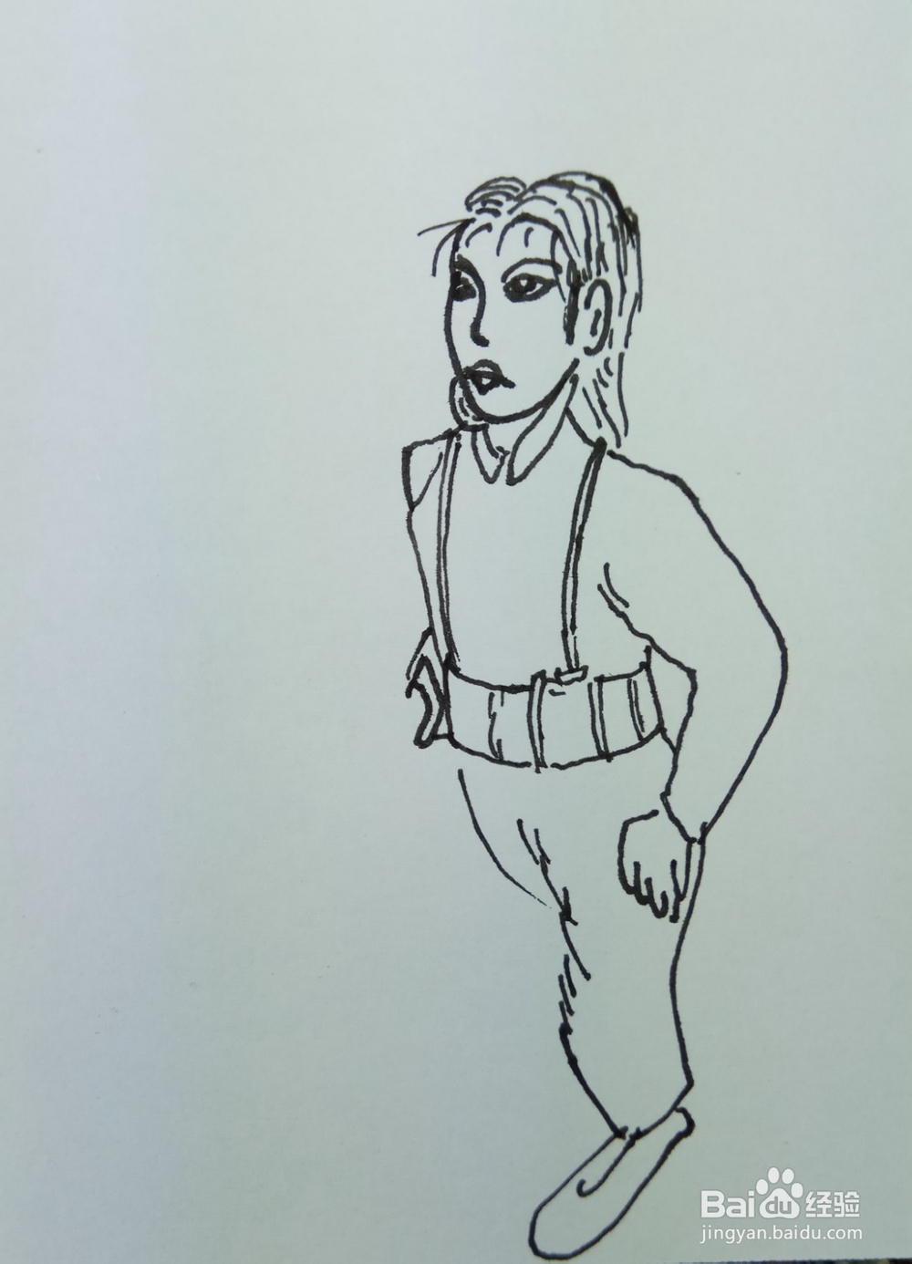 怎样画简笔画“英姿飒爽的女兵”？