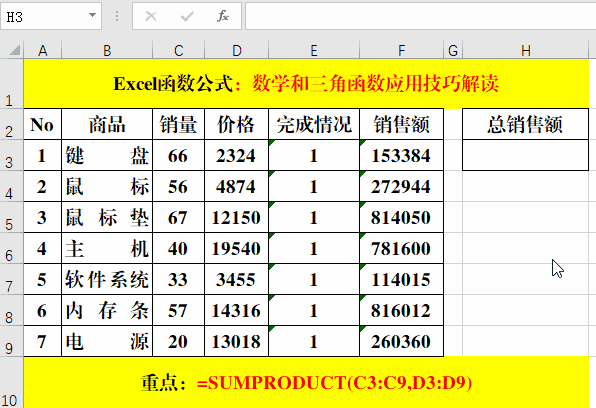 13个数学函数应用技巧解读，易学易用