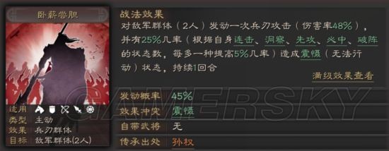 三国志战略版卧薪尝胆战法攻略