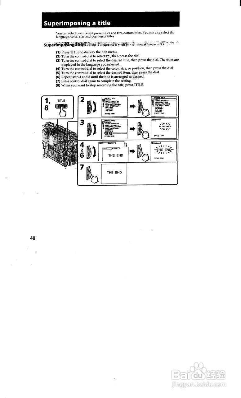 索尼CCD-TRV35模拟摄像机说明书:[5]