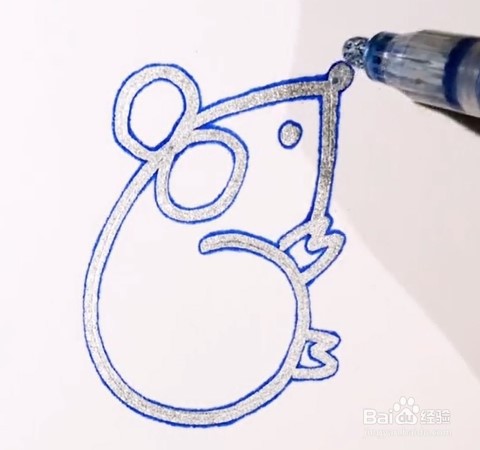 如何快速画出可爱的小老鼠