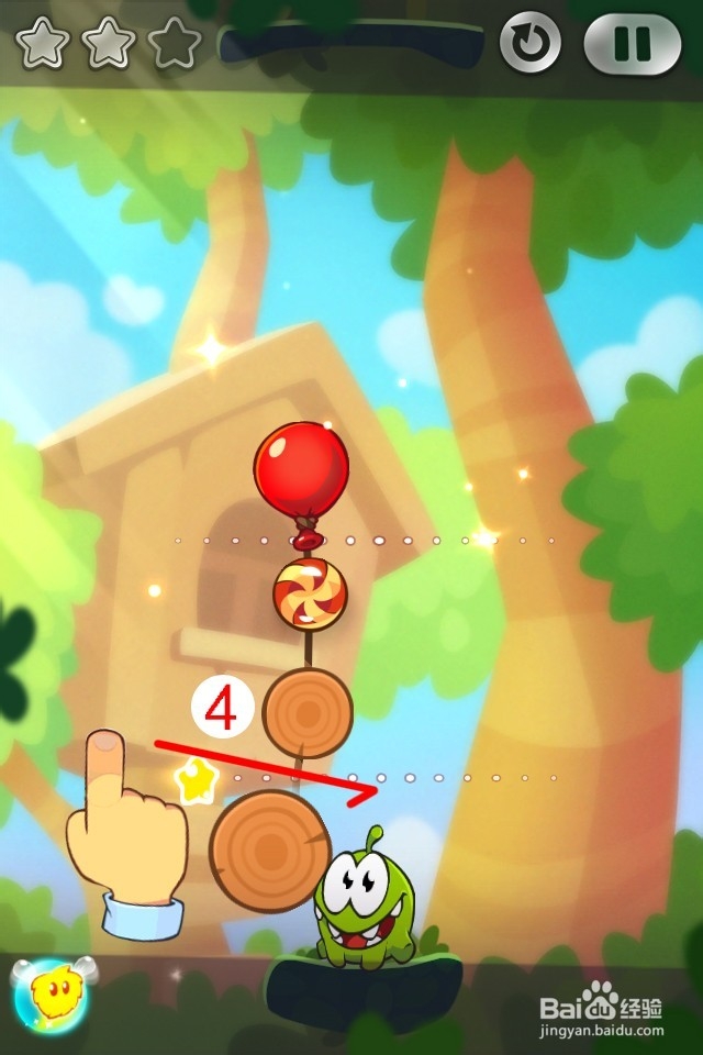 割绳子2满星攻略图：[2]第6至10关森林攻略