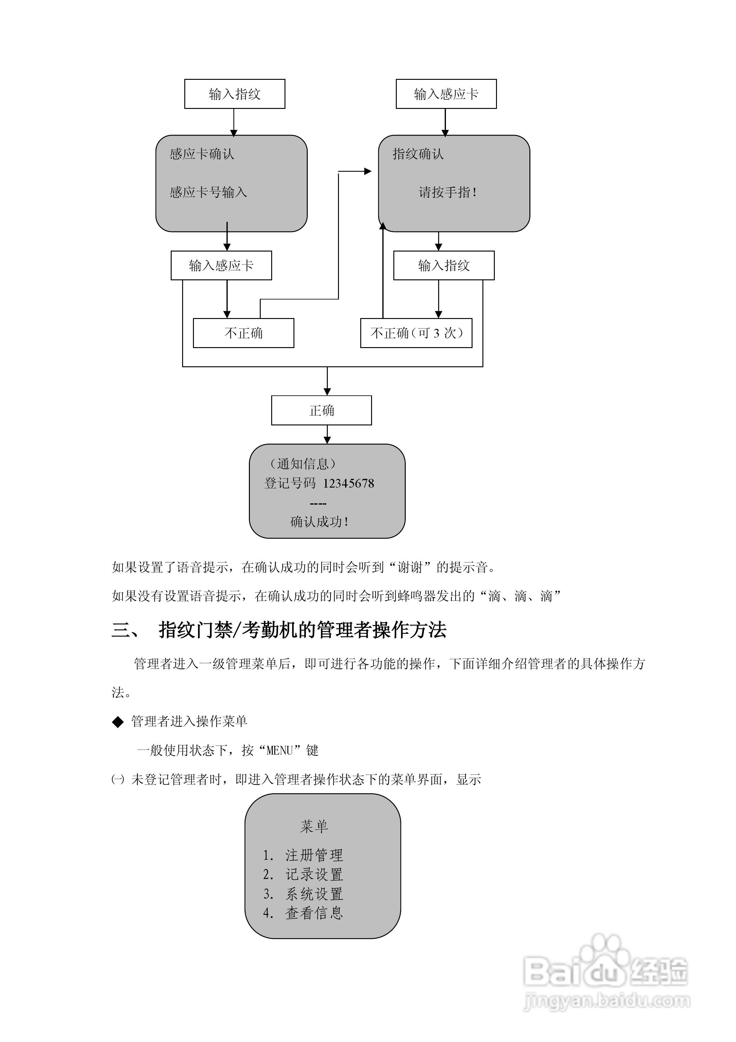 明诚智能指纹考勤机硬件说明书:[3]