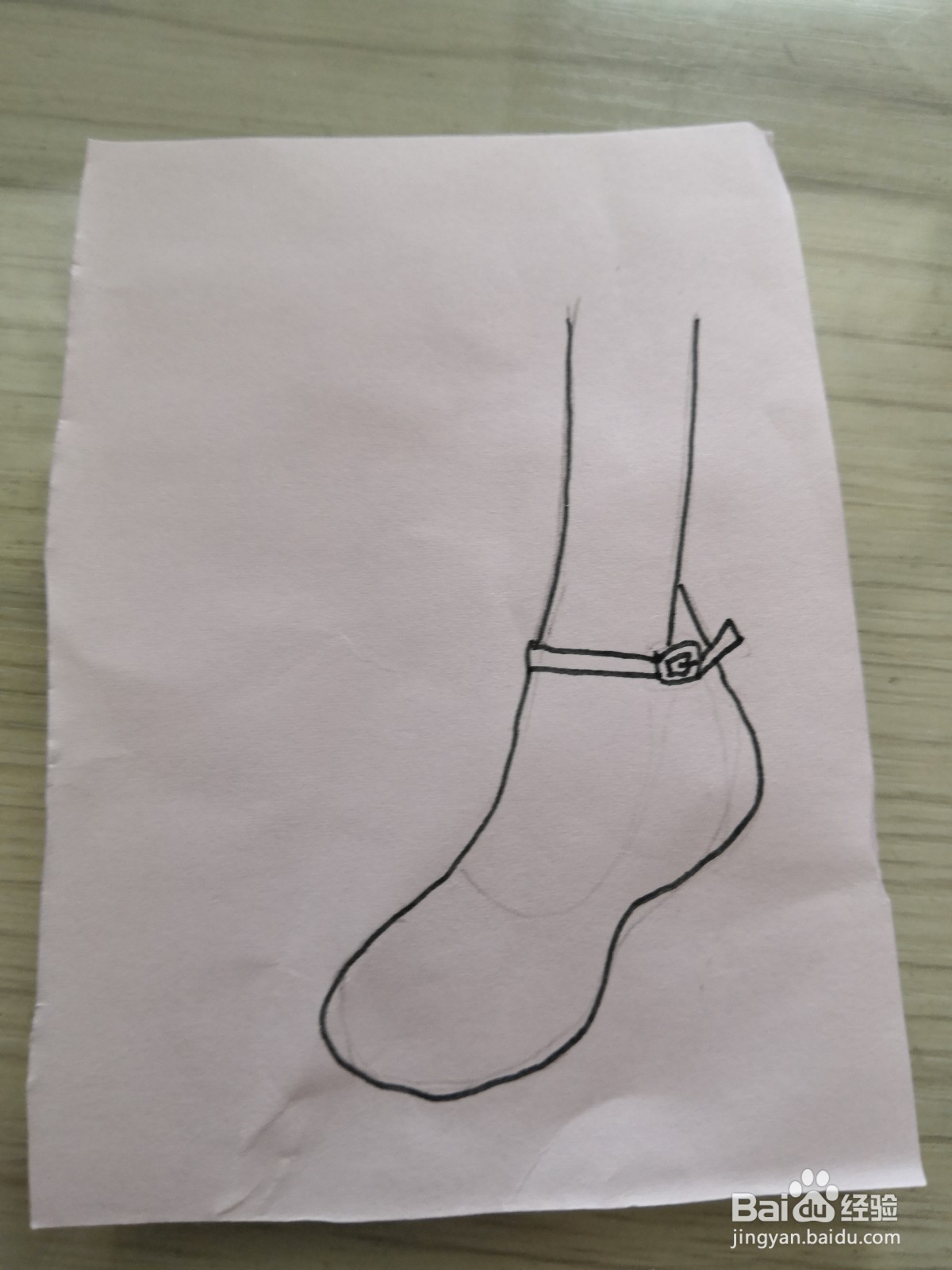 红色高跟鞋的画法