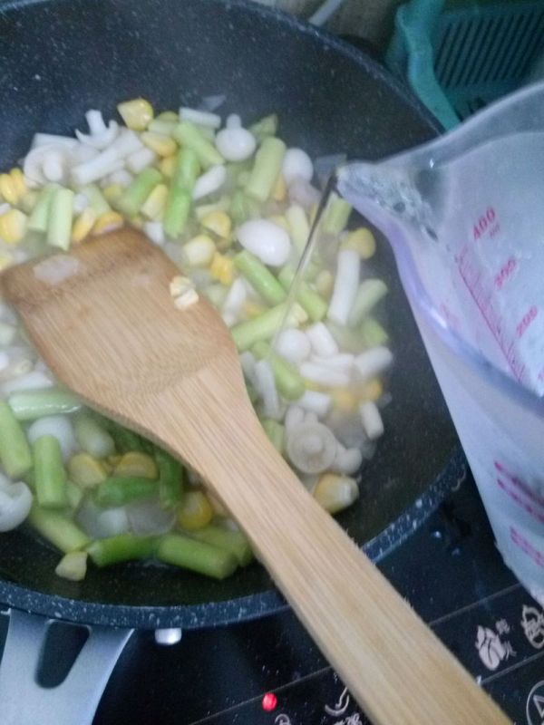 奶香芦笋雪蟹柳烩饭