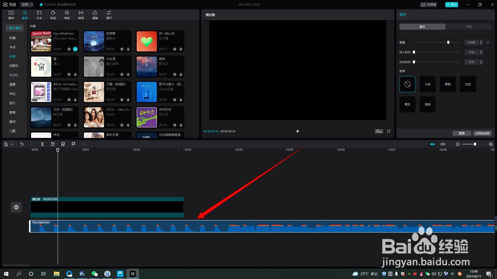 剪映专业版如何使用自动踩节拍功能踩点