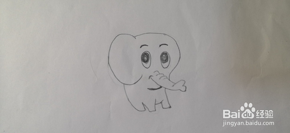 如何画卡通大象简笔画
