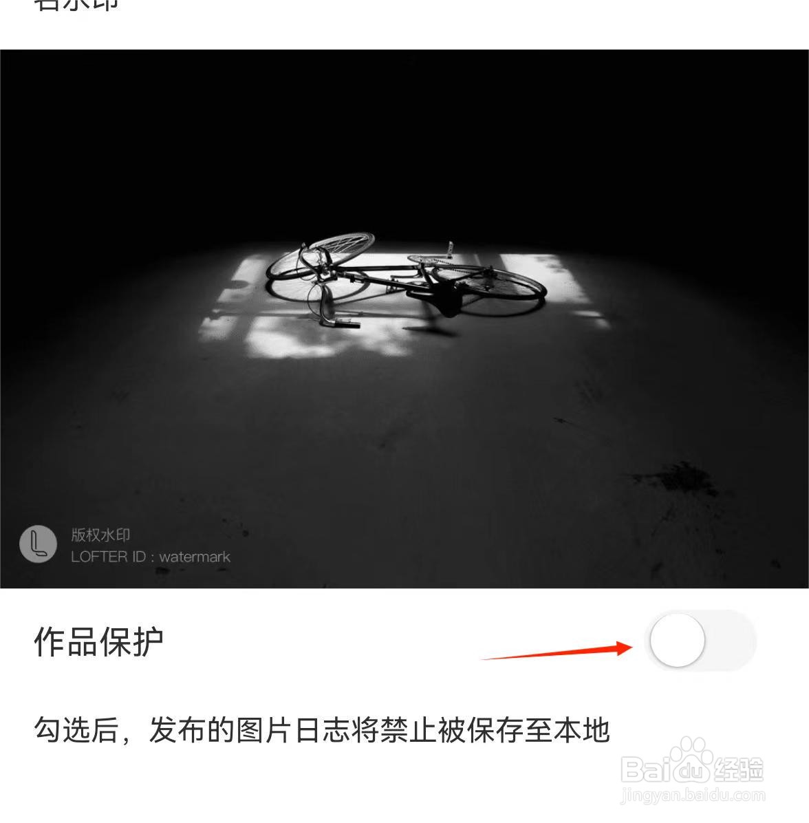 怎么开启LOFTER作品保护功能