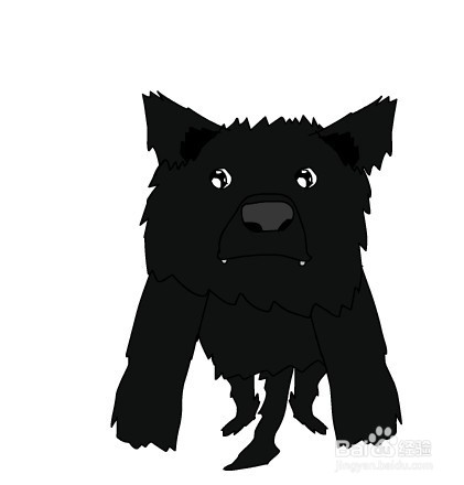 flash绘制一只黑色的小狗