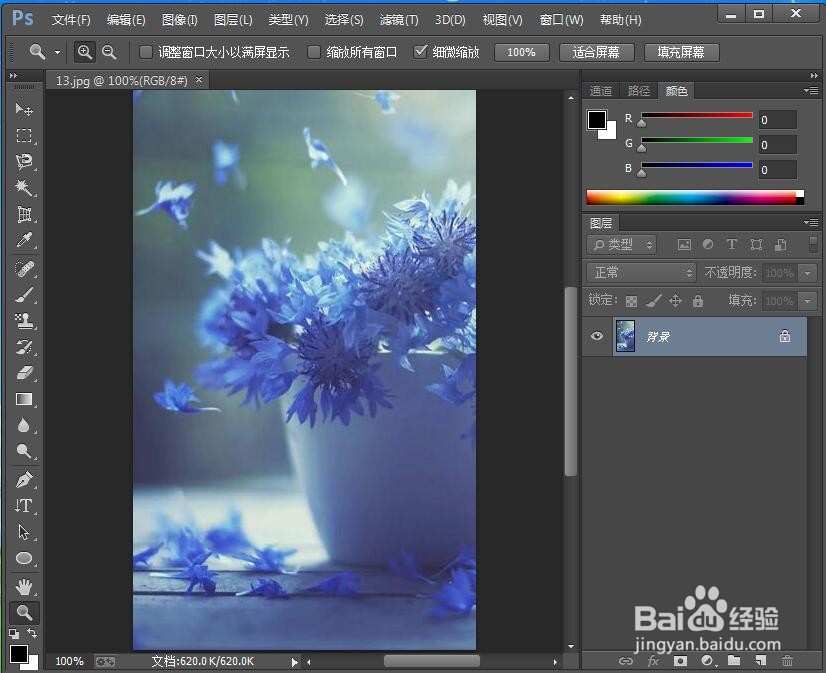怎样给图片添加扩大颗粒和油画样式