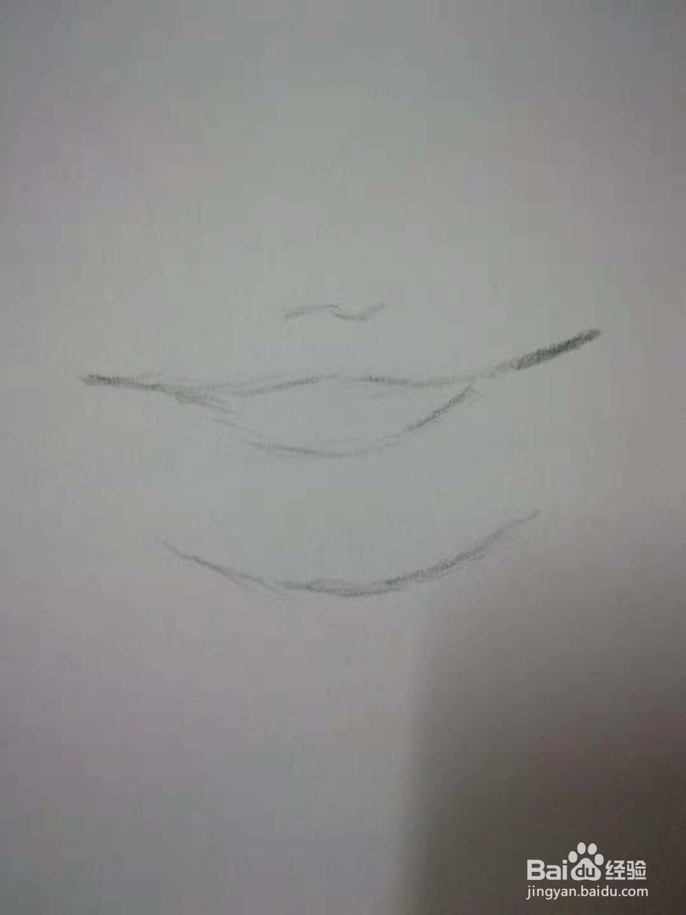 嘴唇素描画法教程