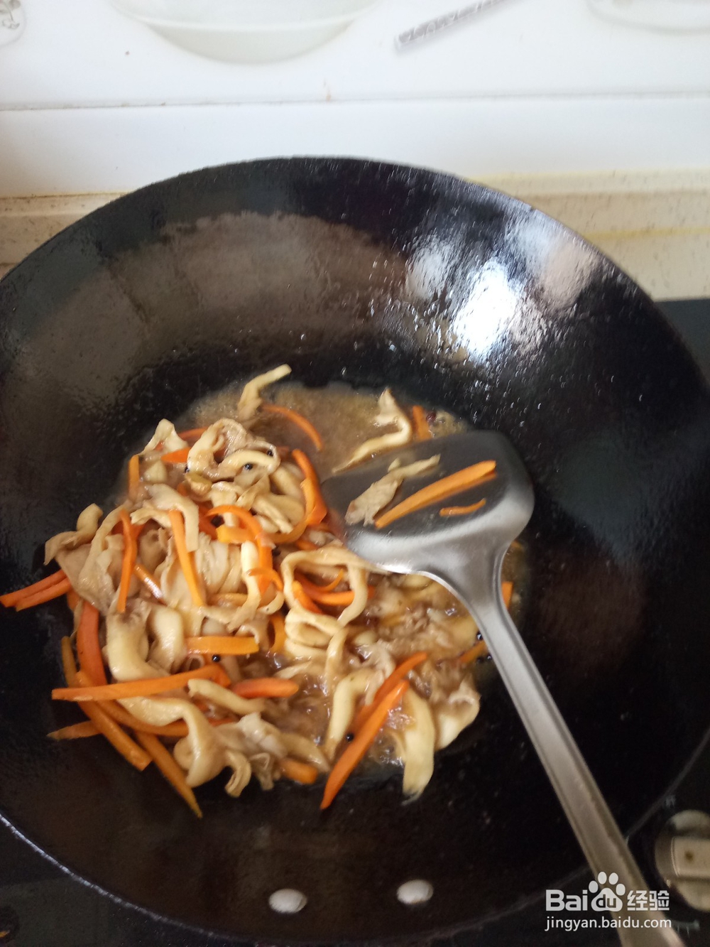 平菇炒胡萝卜