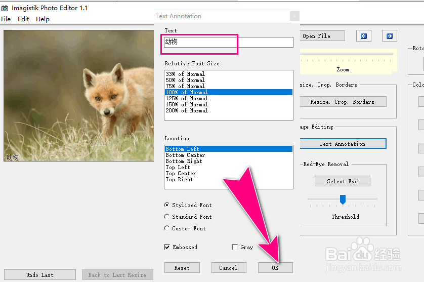 怎么用Imagistik Photo工具给图片添加文字