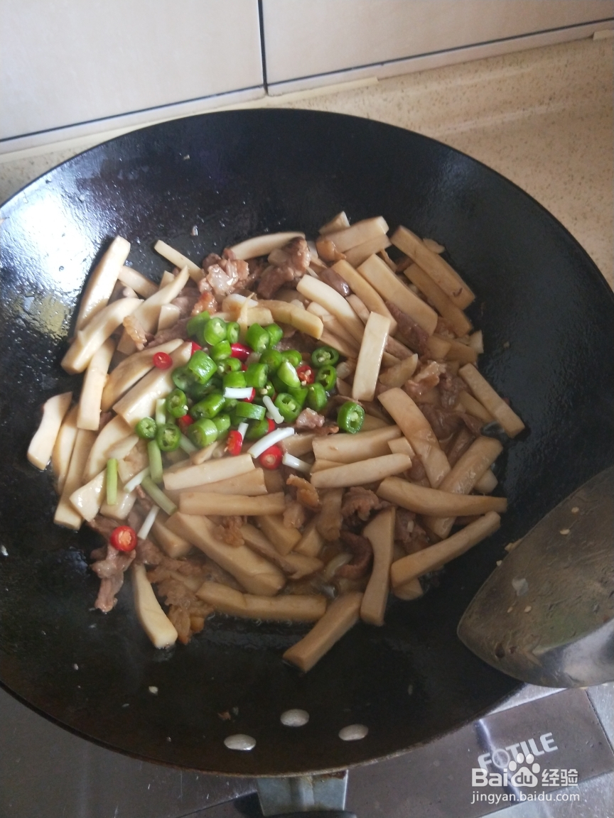 应该这样做耗油肉片杏鲍菇