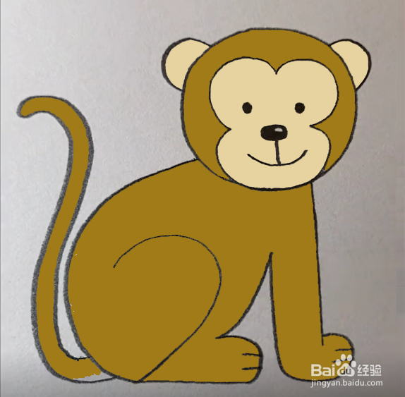 猴子简笔画怎么画