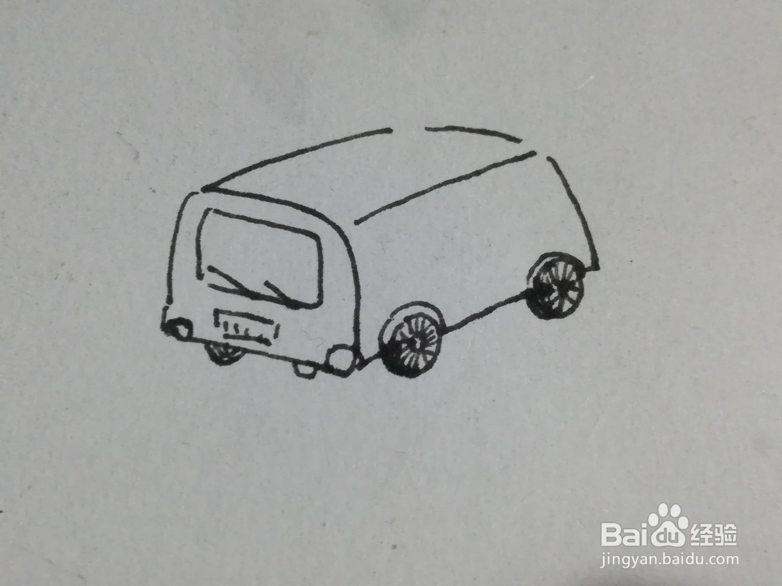 怎么画面包汽车