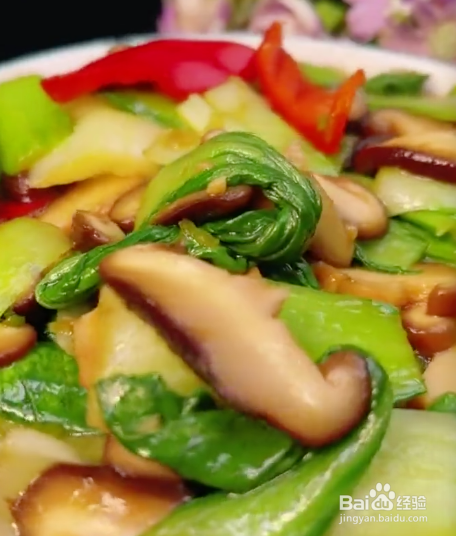 怎样炒香菇油菜