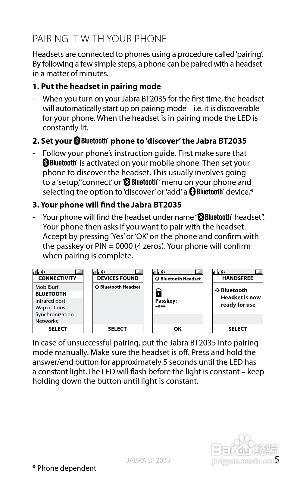 捷波朗BT2035蓝牙耳机使用说明书:[3]