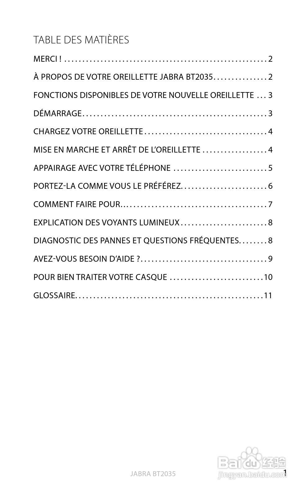 捷波朗BT2035蓝牙耳机使用说明书:[5]