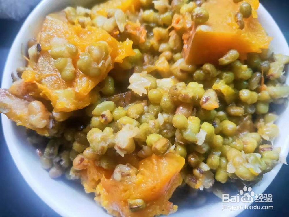 南瓜绿豆羹---便秘小菜谱