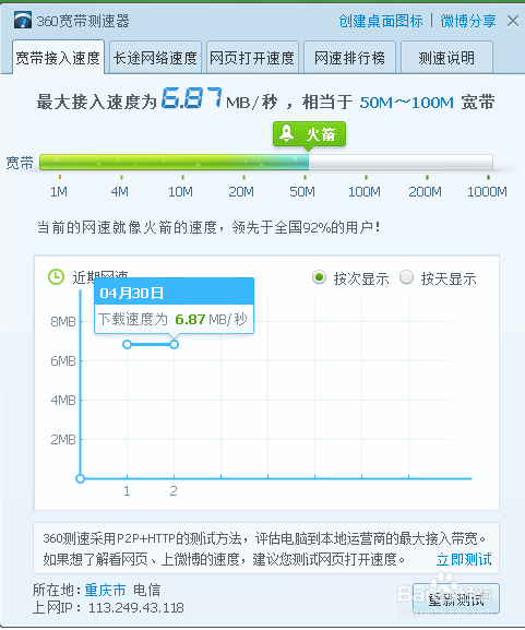 如何测试你的网速