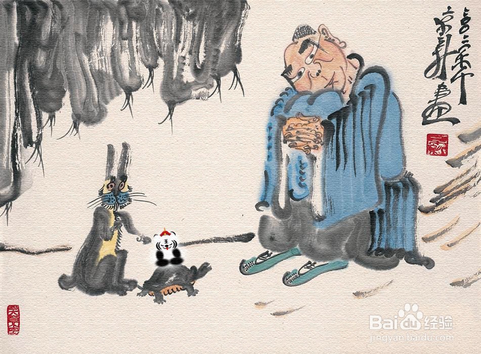 设计元素如何融入客厅博物馆传统国画装饰画面