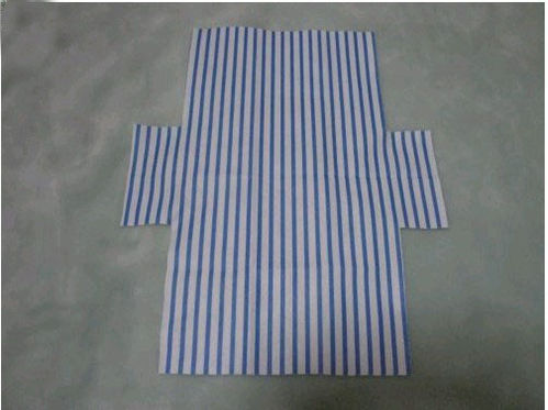 手工DIY清爽条纹餐巾纸盒套