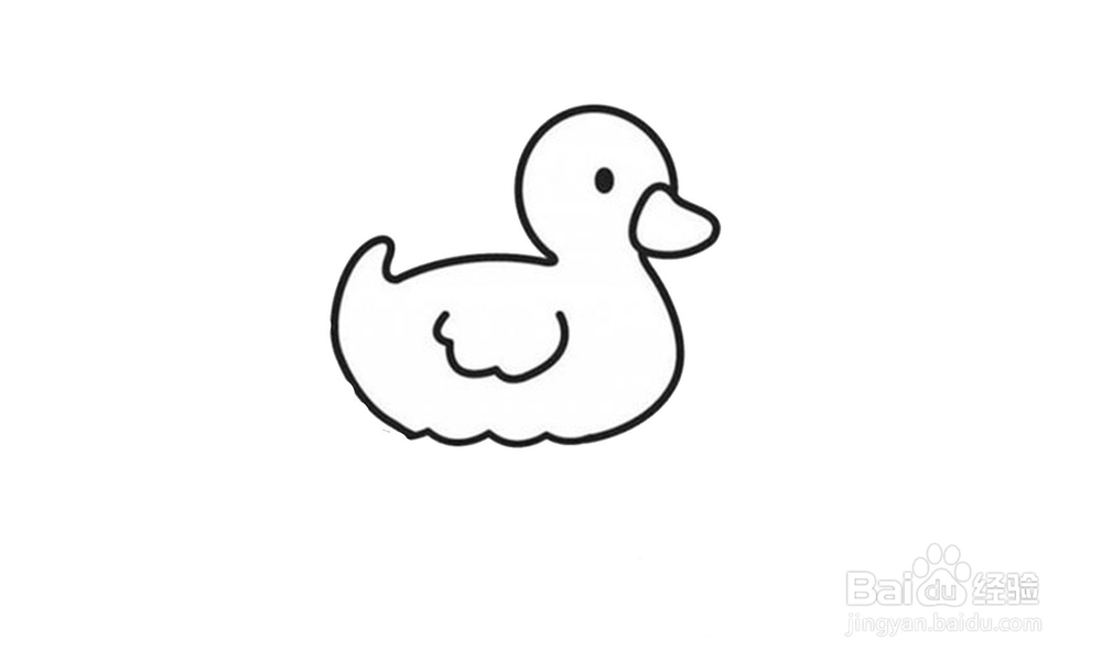 如何画出一只游泳的鸭子