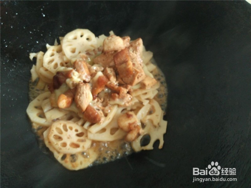 家常菜红烧肉藕片