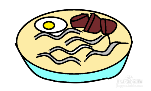 美食简笔画之南京鸭血粉丝汤教程