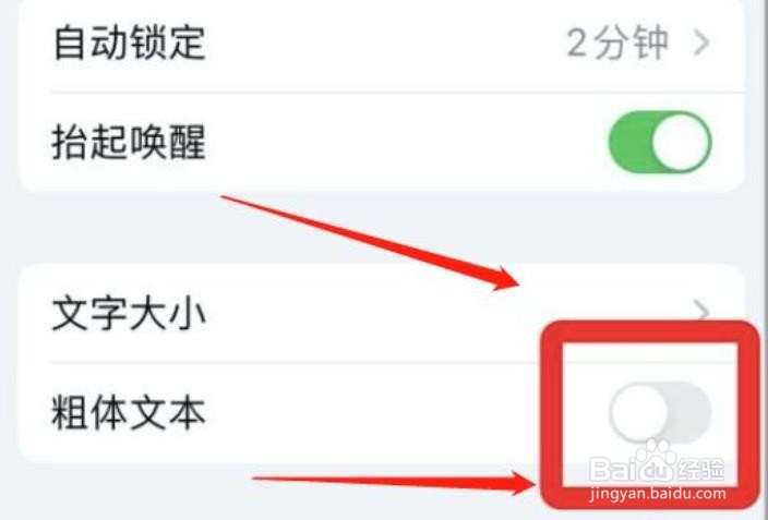iphone怎么关闭粗体文本