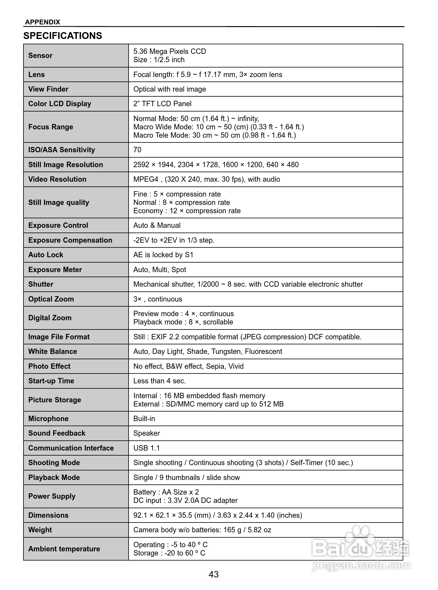 JENOPTIK JD 5.2 zoom数码相机说明书:[5]