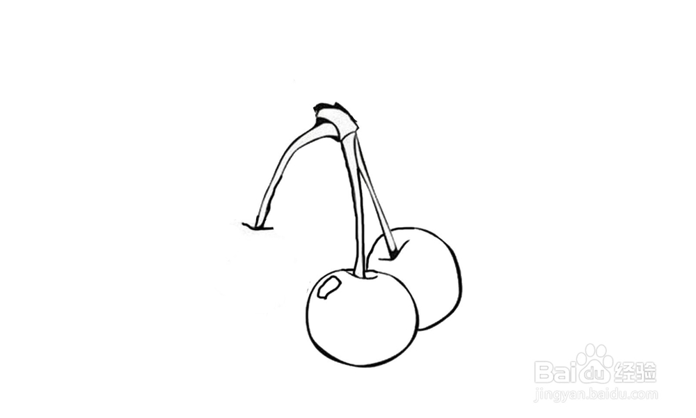 如何画一个小樱桃