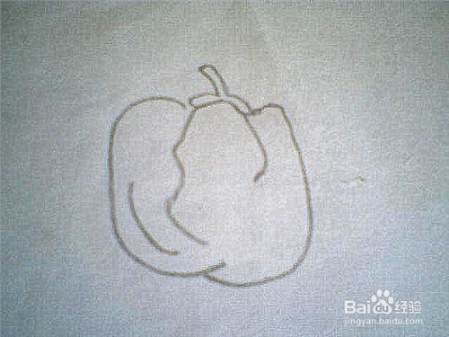 简笔画薄皮大辣椒