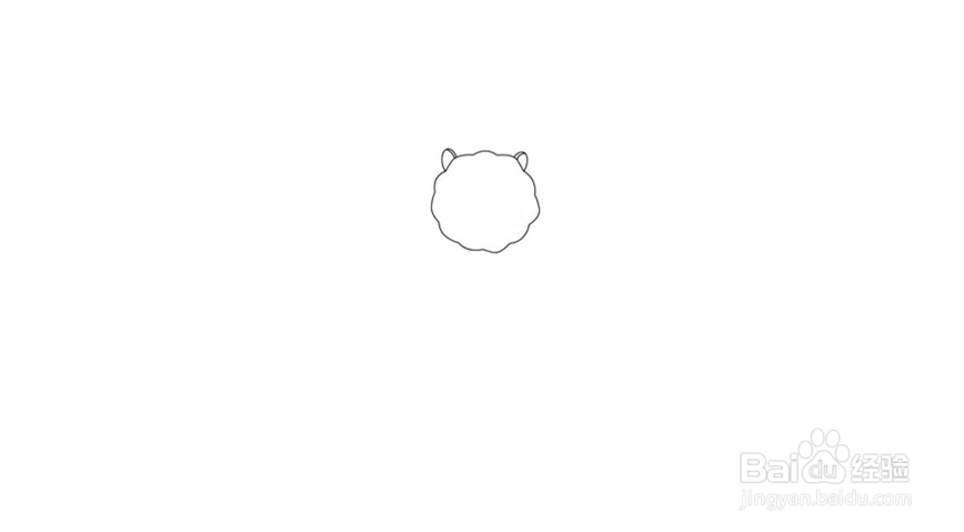 呆萌小狮子简笔画教程