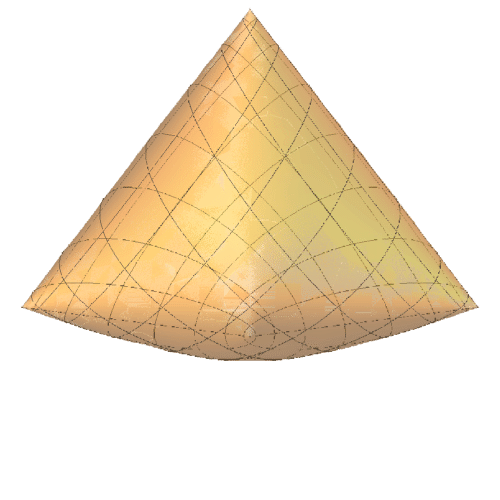 【微分几何】不同方向的平面与粽子曲面的截线