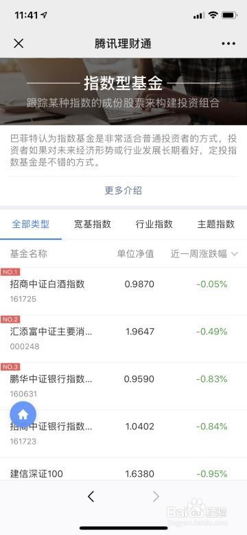 如何在理财通上买入指数基金产品？