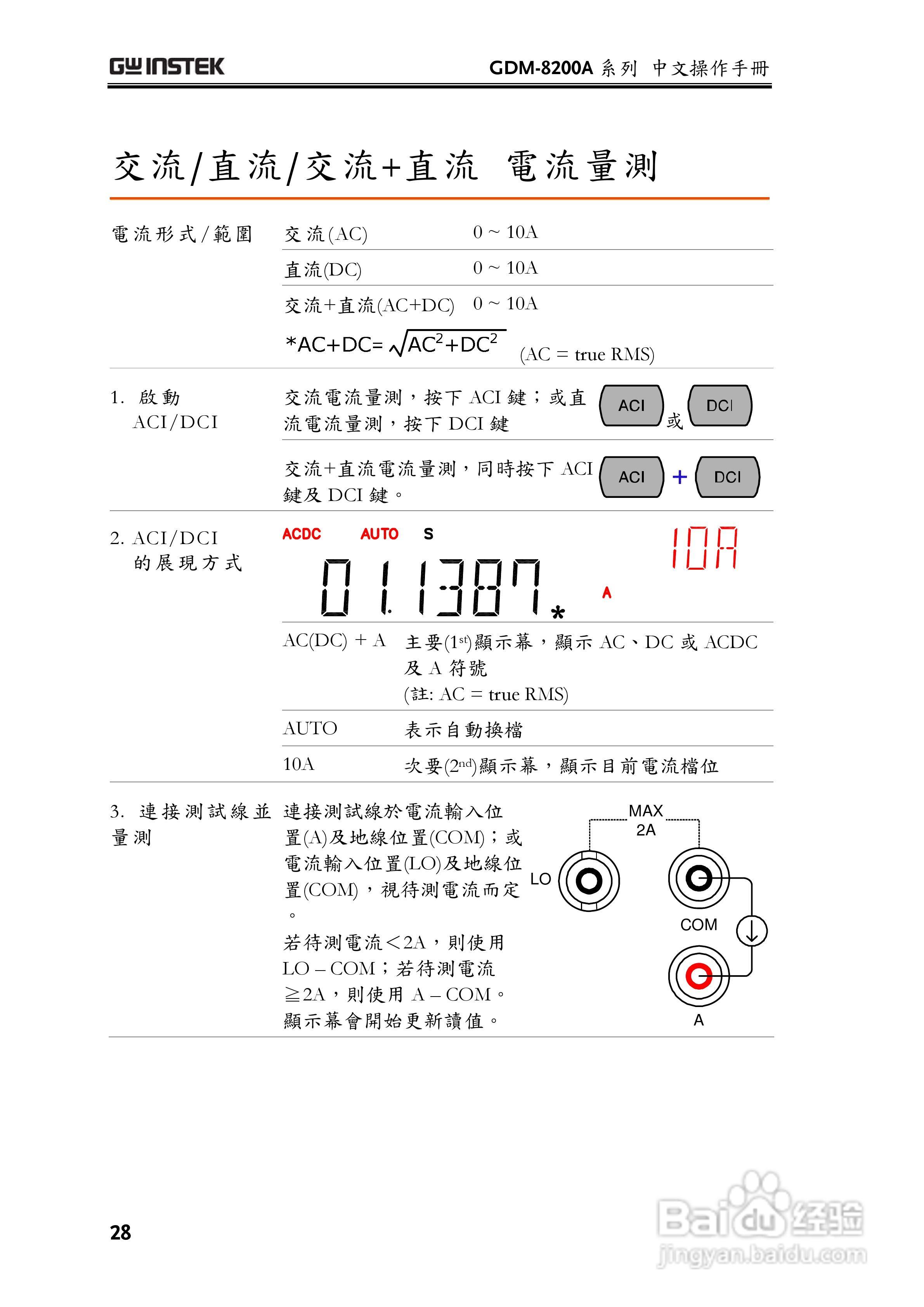 固纬GDM-8255A数字万用表使用说明书:[3]