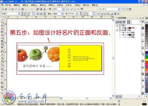 怎样用CorelDRAW12制作名片