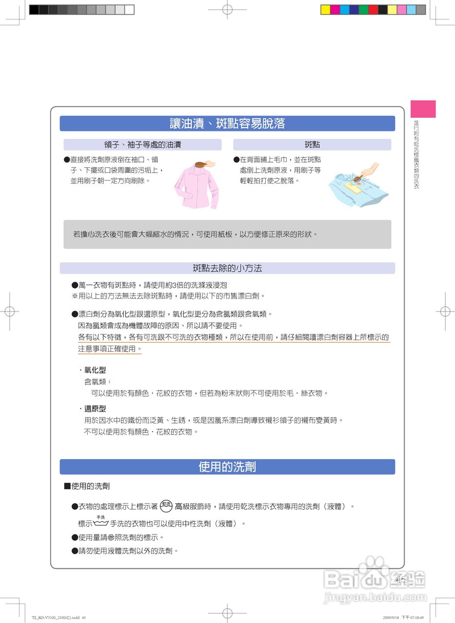 日立SF-BD2300TR洗衣机使用说明书:[5]