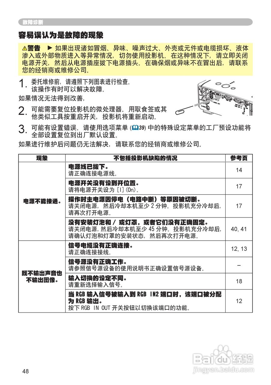 日立CP-X250投影机使用说明书:[5]