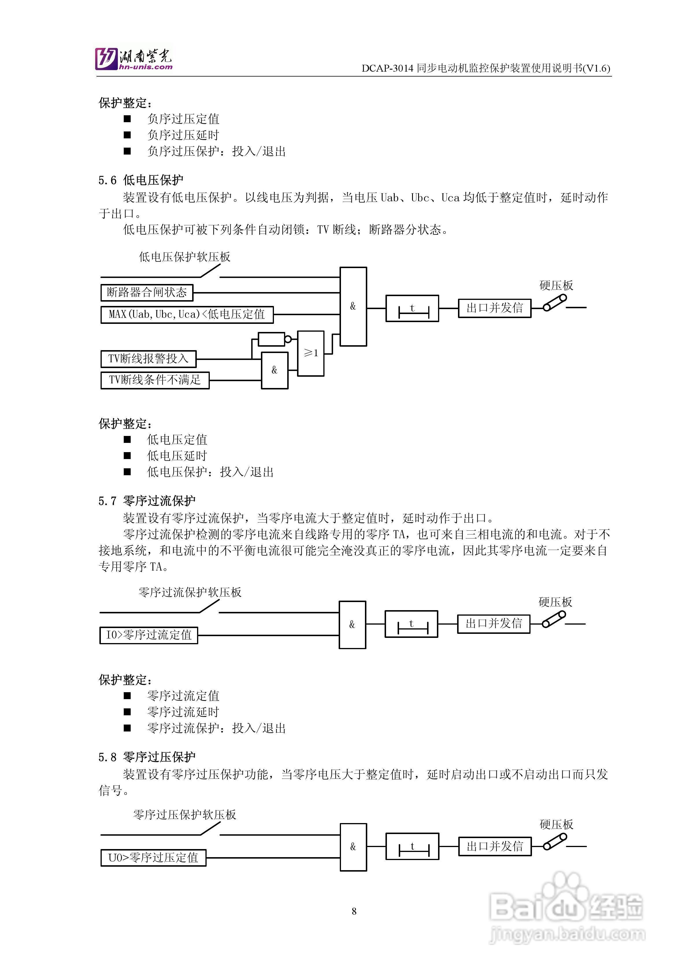 紫光DCAP-3014同步电动机监控保护装置使用说明书:[1]