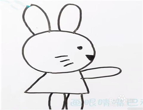 伴儿成长简笔画系列-怎样画卡通兔子简笔画