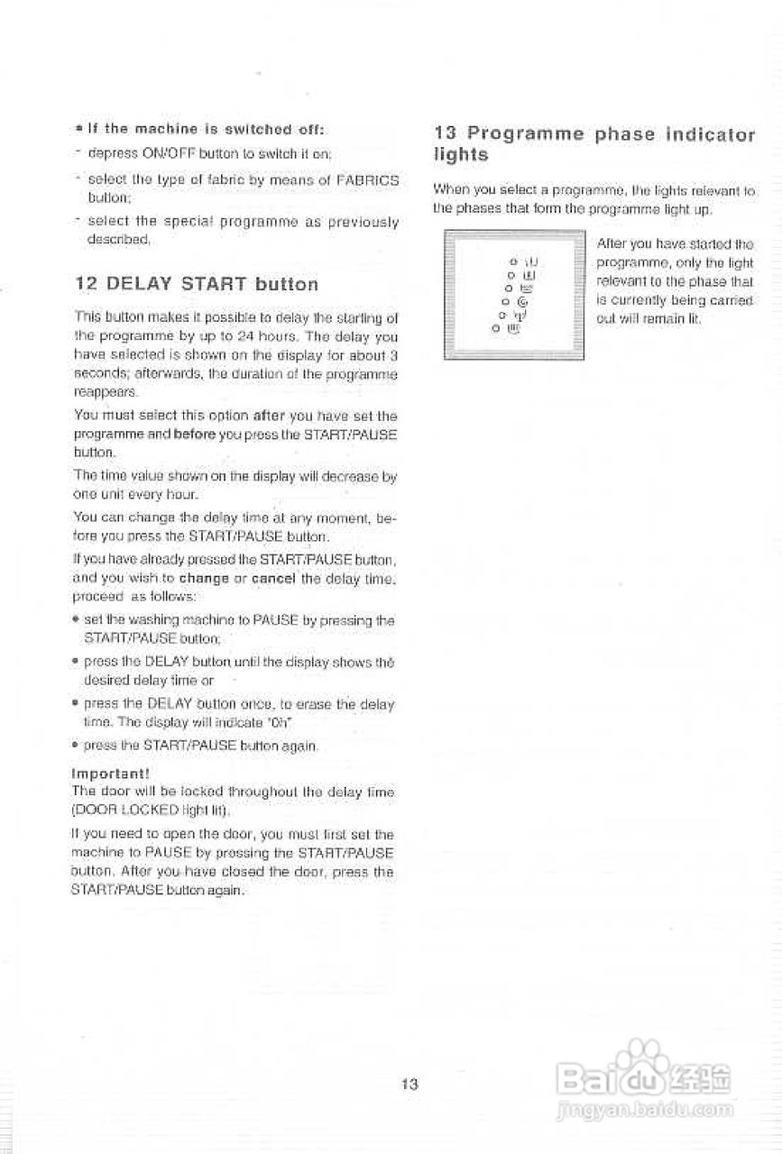伊莱克斯EW-1290W全自动滚筒洗衣机使用说明书:[5]