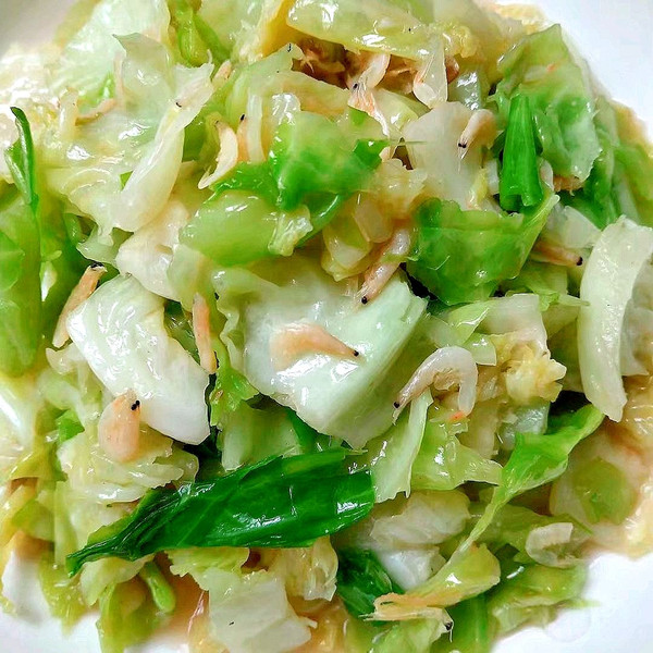 就吃虾皮炒包菜