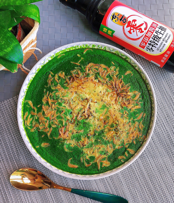 翡翠虾皮豆腐蒸蛋