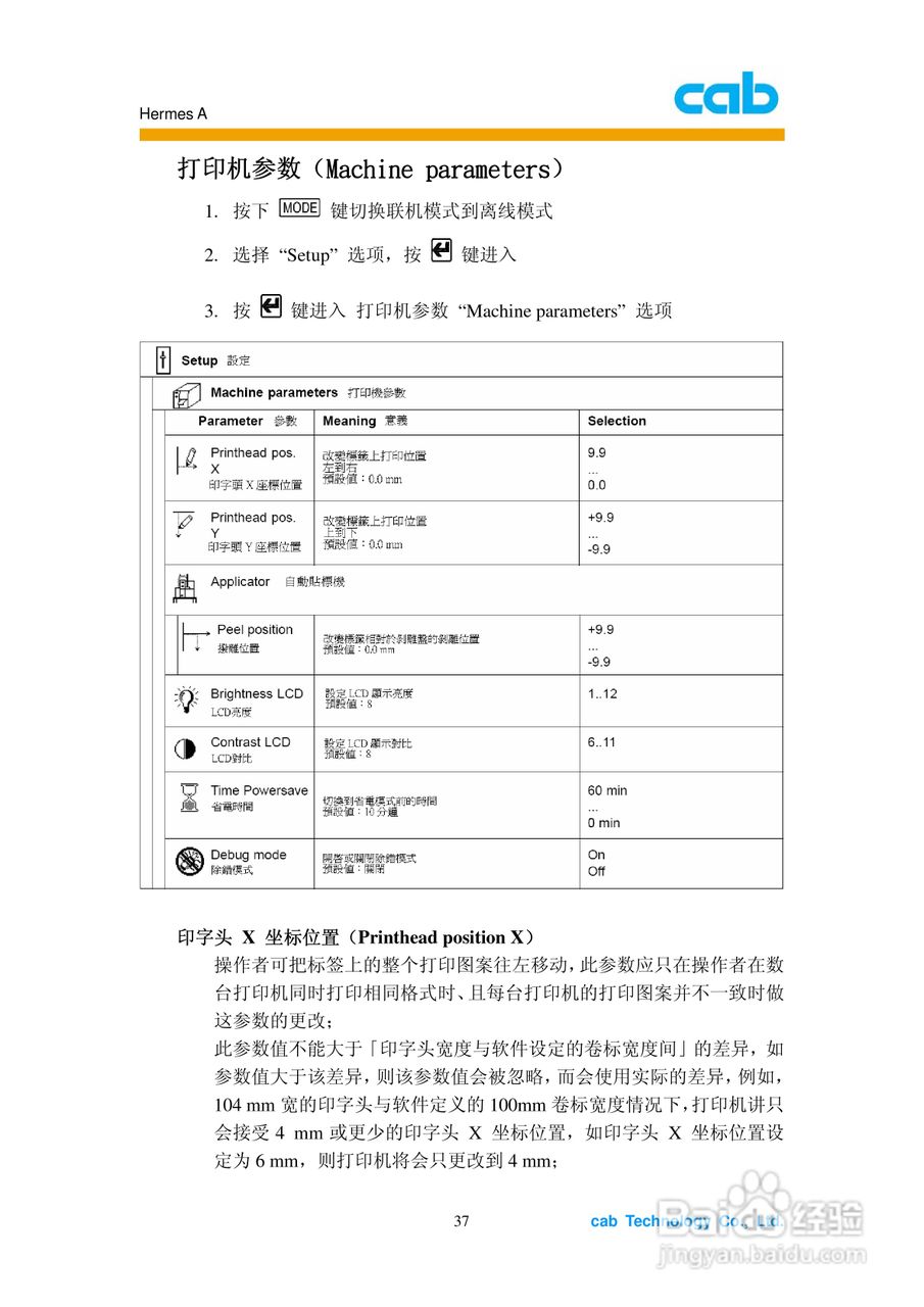 cab Hermes A打印机使用说明书:[4]