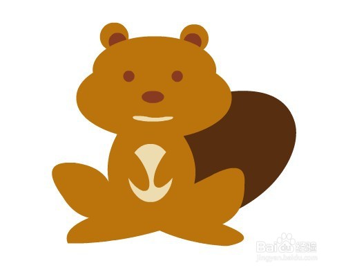 flash如何绘制一只卡通河狸