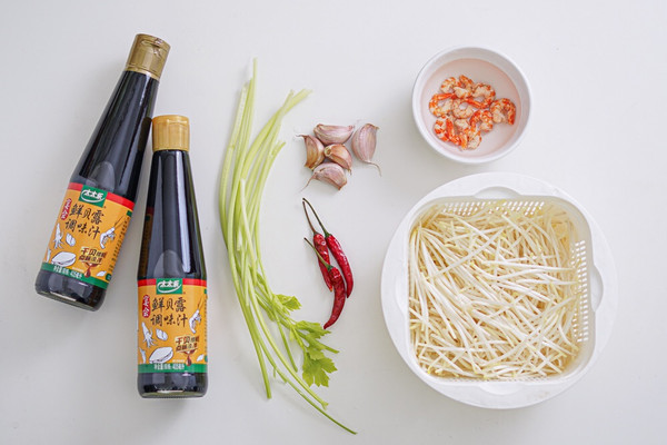 海米芹菜炒豆芽